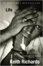 Keith Richards, b&w, with cigarette and skull-ring 